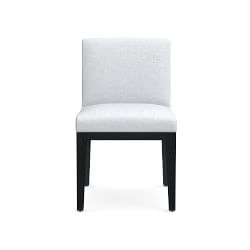 OPEN BOX: Wilson Side Chair, Perennials Performance Basketweave, White, Ebony Leg