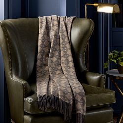 European Novelty Cashmere Throw, Chain Link