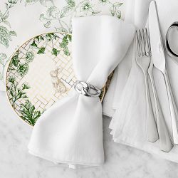 Silver Knot Napkin Rings, Set of 4