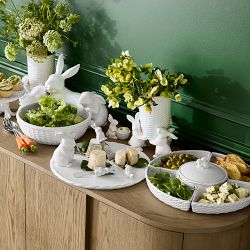 Sculptural Bunny Family Serving Bowl