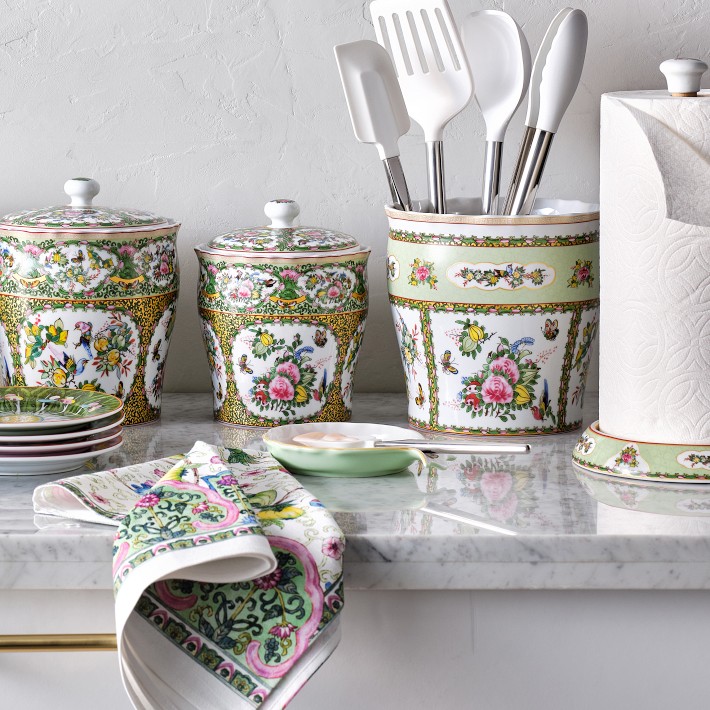 Famille Rose Porcelain Canisters | Williams Sonoma