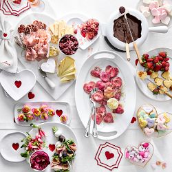 Heart Figural Appetizer Plates