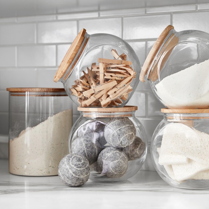 Hold Everything Angled Glass Jar | Williams Sonoma