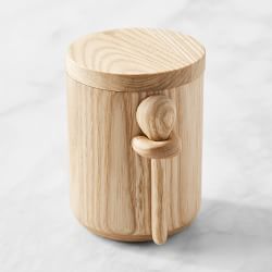 Hold Everything Ashwood Salt Cellar with Spoon