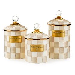 MacKenzie-Childs Mocha Check Canister