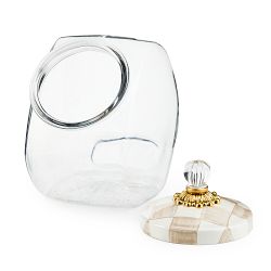 MacKenzie-Childs Mocha Check Cookie Jar