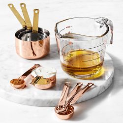 Williams Sonoma Copper Nesting Measuring Cups &amp; Spoons