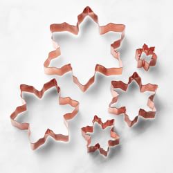 Williams-Sonoma Copper Snowflake Cookie Cutters on Ring, Set of 5