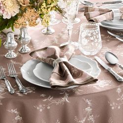 Delicate Floral Round Tablecloth