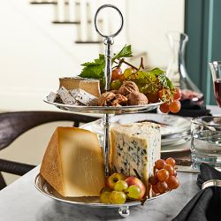 Heirloom Silver 2-Tiered Stand