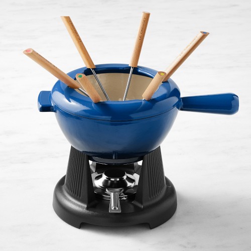 Le Creuset Enameled Cast Iron Fondue Pot, 2 1/2-Qt., Lapis