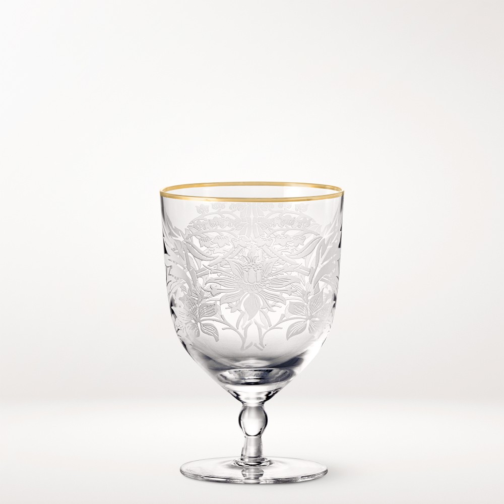 Morris & Co. x Williams Sonoma Etched Goblets, 13-oz - 13.5-oz, Set of 2