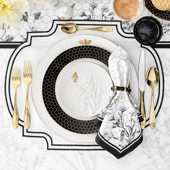 Honeycomb Embossed Appetizer Plates, Set of 4