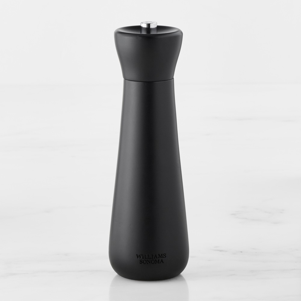 Williams Sonoma Black and White Beechwood Salt & Pepper Mills, 9"