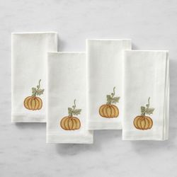 Harvest Embroidered Napkins, Set of 4, Multi