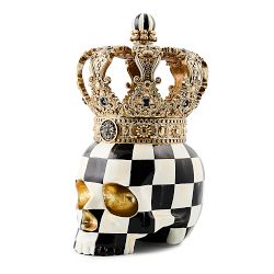 MacKenzie-Childs Courtly Check Crowned Skull