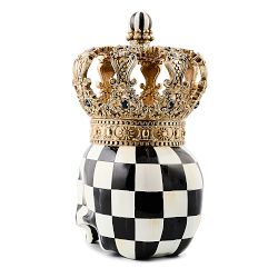 MacKenzie-Childs Courtly Check Crowned Skull