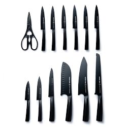 Schmidt Brothers Jet Black Knife Block, Set of 14