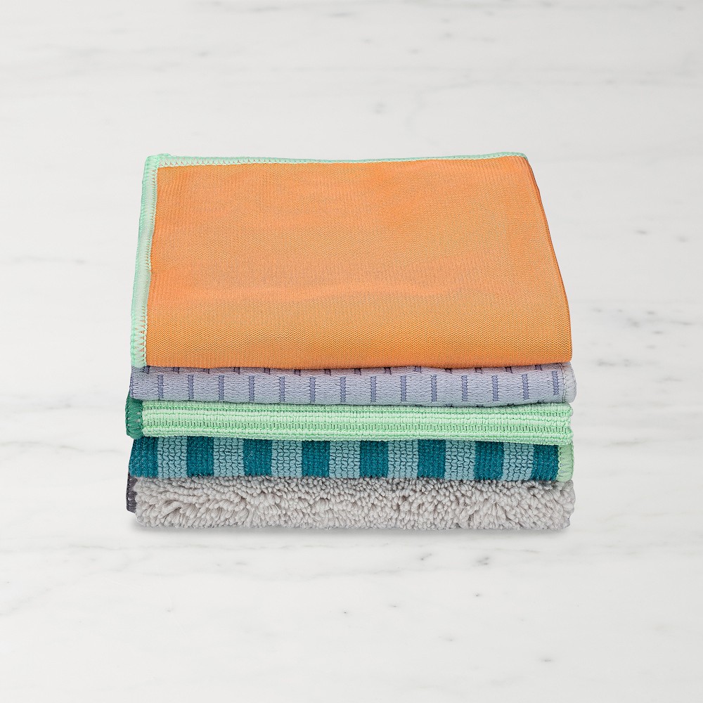 Full Circle Renew Essential Recycled Microfiber Cloths, Set of 5 - Set of 5