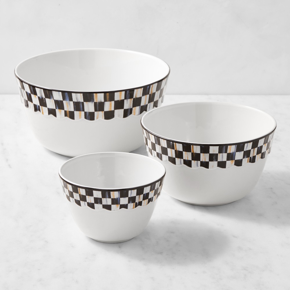 MacKenzie-Childs Courtly Check Everyday Mixing Bowls, Set of 3 - Set of 3
