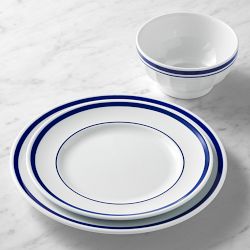Brasserie 12-Piece Dinnerware Set, Blue