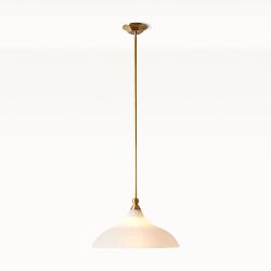 Amelia Pendant, Antique Brass, Frosted Glass