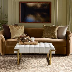 Mixed Material Square Ottoman (40")