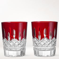 Waterford Lismore Red Double Old-Fashioned Glasses, Set of 2