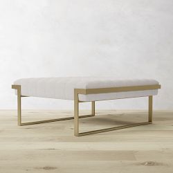 Mixed Material Square Ottoman (40")