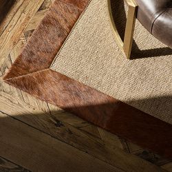 Sisal With Hide Border Rug