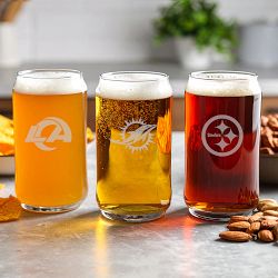 NFL Beer Can Glasses, Set of 4