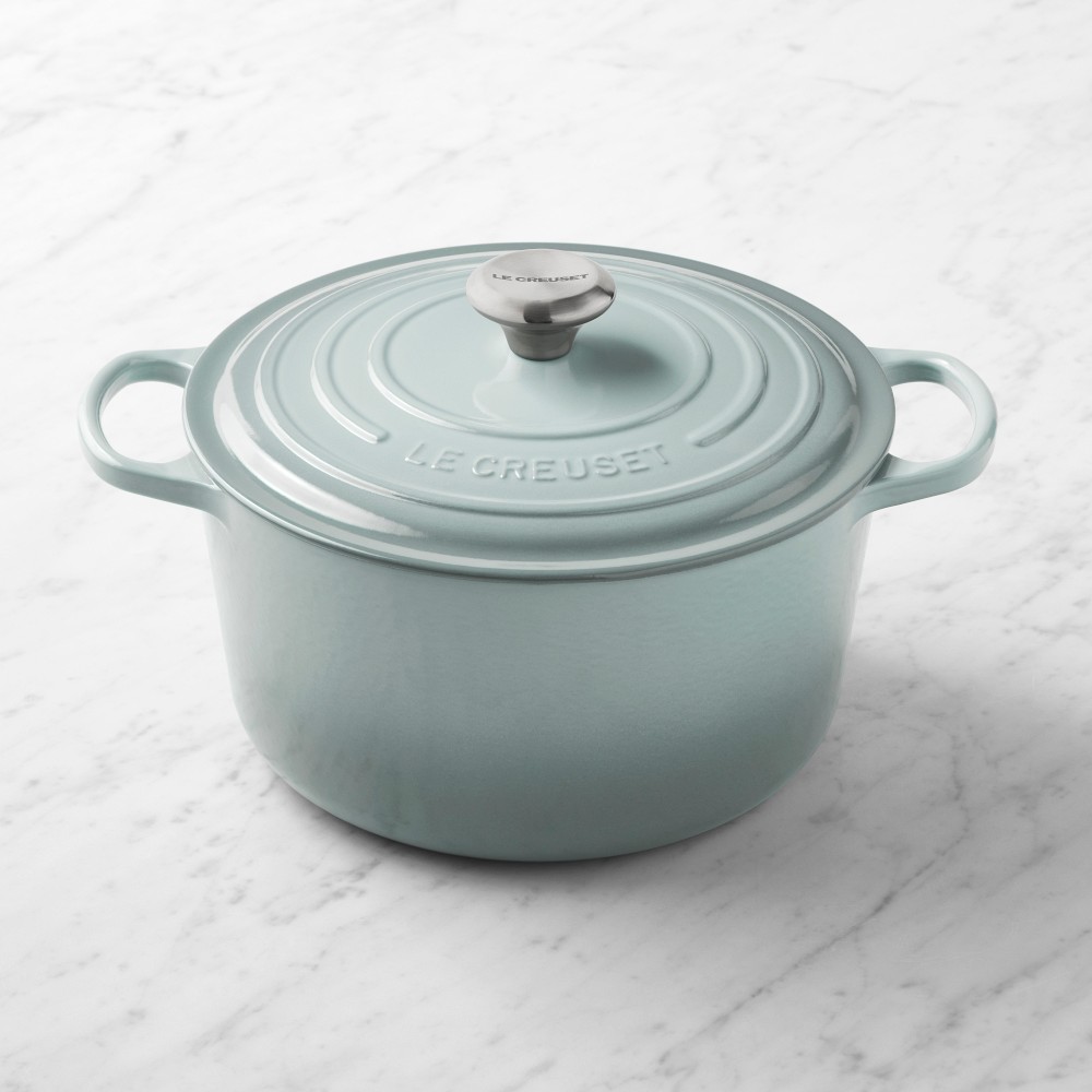 Le Creuset Signature Enameled Cast Iron Deep Round Oven, 6 1/2-Qt. - 6 1/2-Qt., Sea Salt