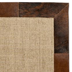 Sisal With Hide Border Rug