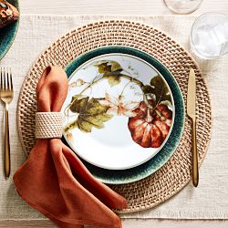 Botanical Pumpkin Salad Plates, Set of 4