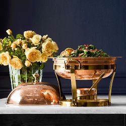 Williams Sonoma Copper Round Chafing Dish, 2-Qt.