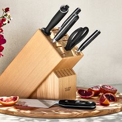 Williams Sonoma Elite Beechwood Knife Block, Set of 7
