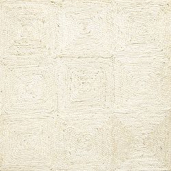 Heddy Jute Rug Swatch, 12" X 12", Ivory
