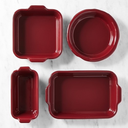 Emile Henry French Ceramic Potter Collection, Set of 4, Cranberry