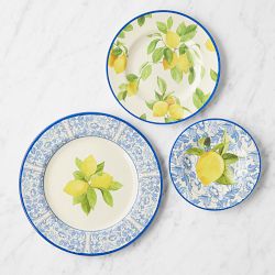 Lemon Outdoor Melamine 12-Piece Dinnerware Set
