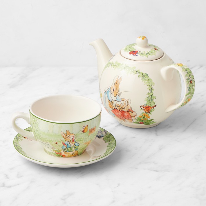 Peter Rabbit™ Teacups & Saucers Set of 2 | Williams Sonoma