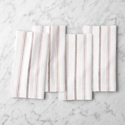 Dobby Striped Napkins, Set of 4, Neutral
