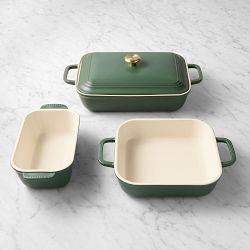 Le Creuset San Francisco Stoneware Bakeware Set, Set of 4, Foret