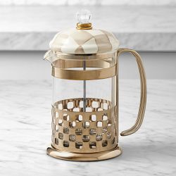 MacKenzie-Childs French Press, Mocha Check