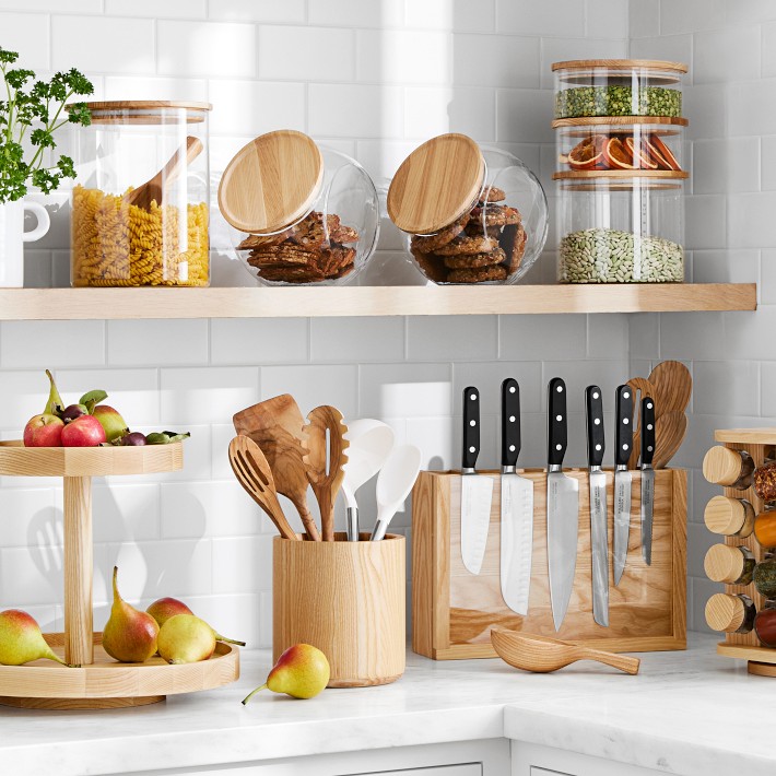 Hold Everything Angled Glass Jar | Williams Sonoma