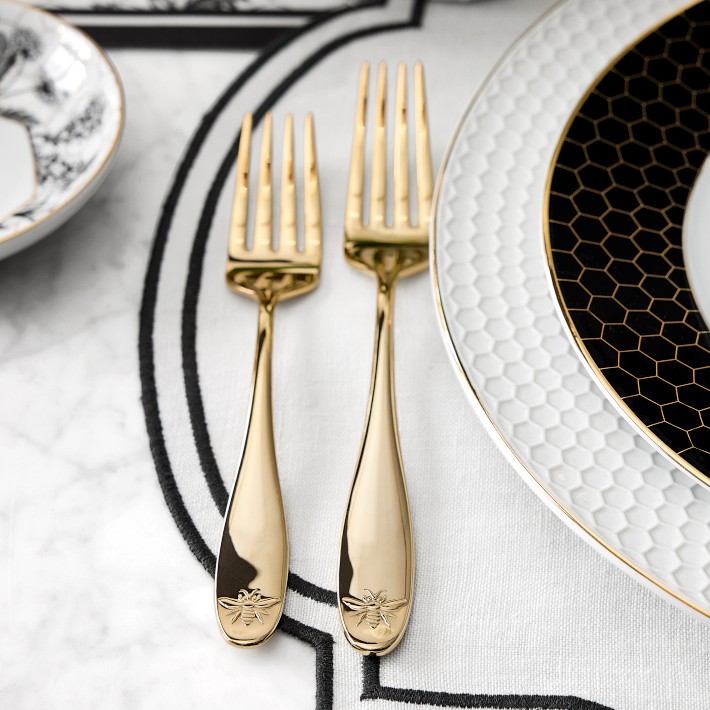 Bee Flatware Sets, Gold-Plated Stainless | Williams Sonoma