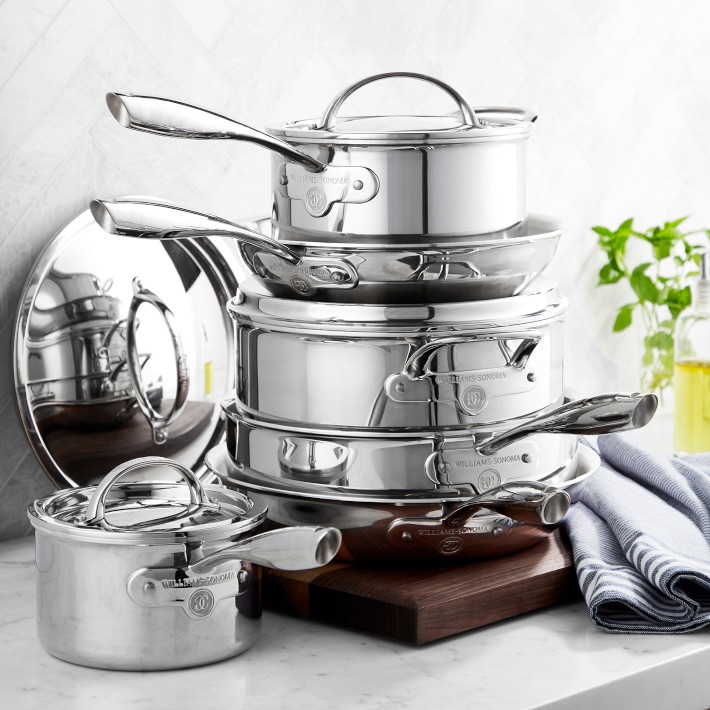 Williams Sonoma Thermo-Clad™ 10-Piece Cookware Set | Williams Sonoma