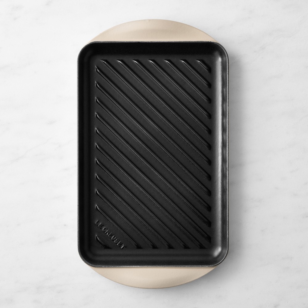 Le Creuset Enameled Cast Iron Skinny Grill - Brioche