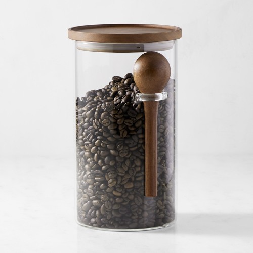 Hold Everything Coffee/Tea Canisters, Walnut Finish, Set of 2