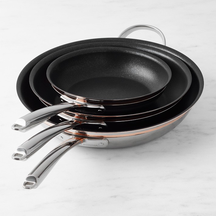 Williams Sonoma Signature Thermo-Clad™ Copper Pro Fry Pan Set