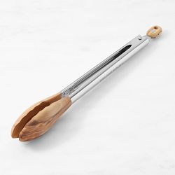 Williams Sonoma Olivewood Tongs, 12"